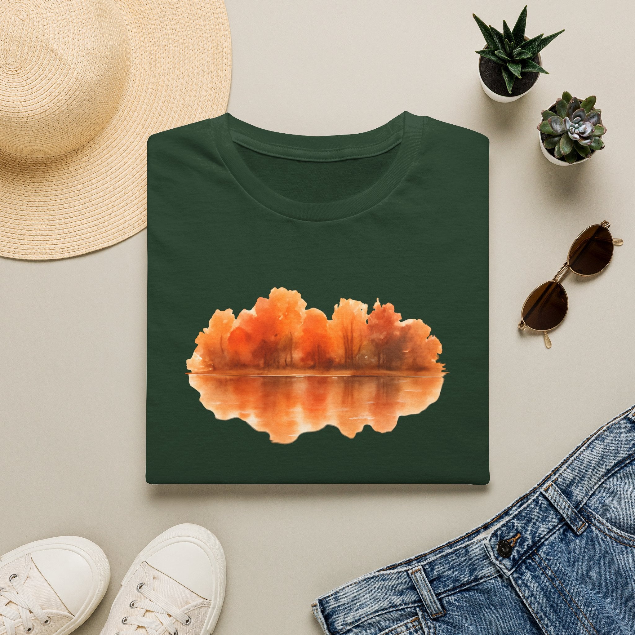 Autumn Lake Reflection T-Shirt