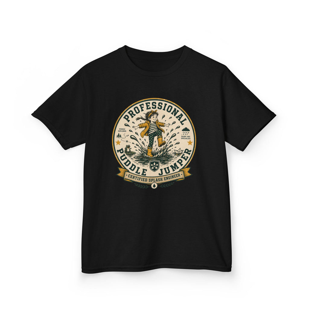 "Professional Puddle Jumper" Girls Rainy Day Tee