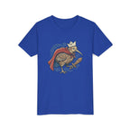 Royal Kiwi Youth T‑Shirt — Crowned Kiwi with Cape Kids Tee