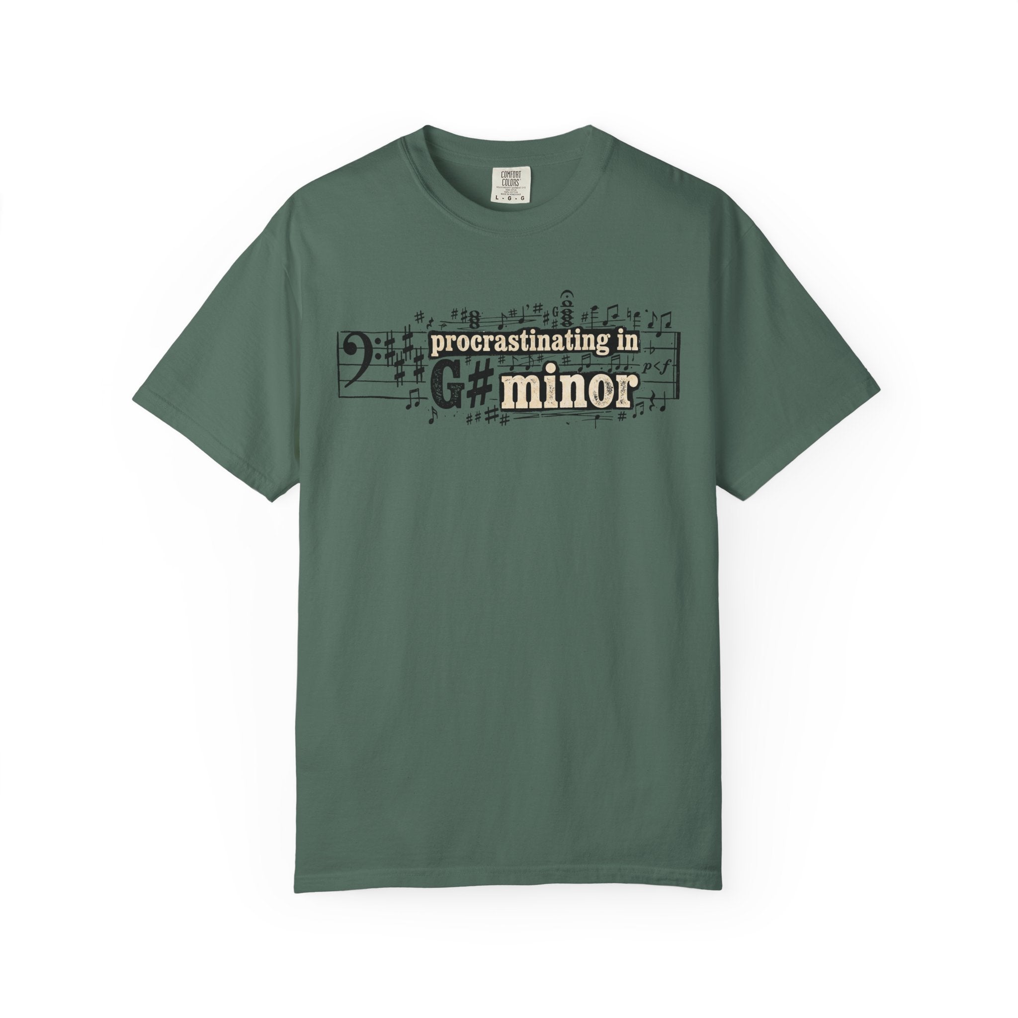 Procrastinating in G# Minor - Funny Cello & Bass Clef T-Shirt