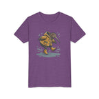 Youth T‑Shirt — Cute Kiwi Bird in Raincoat Splash Design