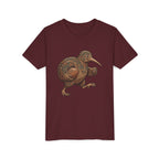 Youth Tee — Whimsical Maori-Style Kiwi Bird Kids Shirt
