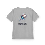 "Dinger" Pixel Art Baseball T-Shirt – Retro Gamer Baseball Tee