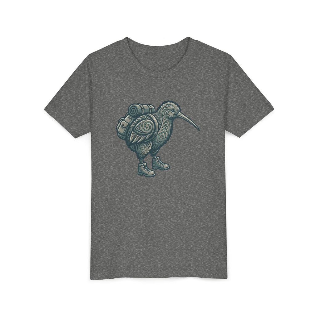 Kiwi Hiker Youth Tee — Adventure Kids Graphic T-Shirt