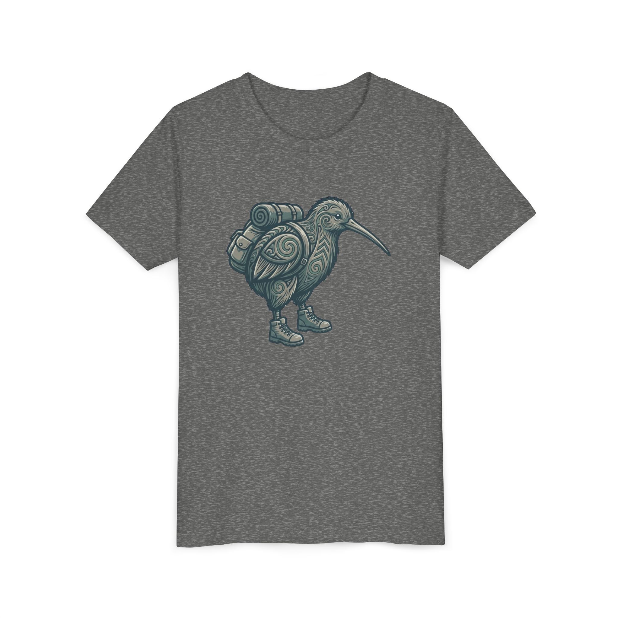 Kiwi Hiker Youth Tee — Adventure Kids Graphic T-Shirt