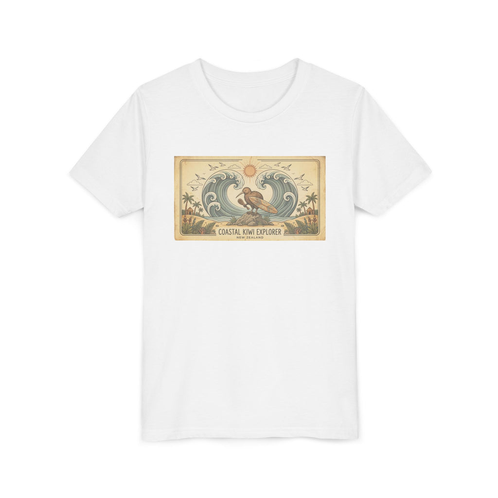 Youth Tee — Coastal Wave Explorer Graphic (Kids Surf Ocean T-Shirt)