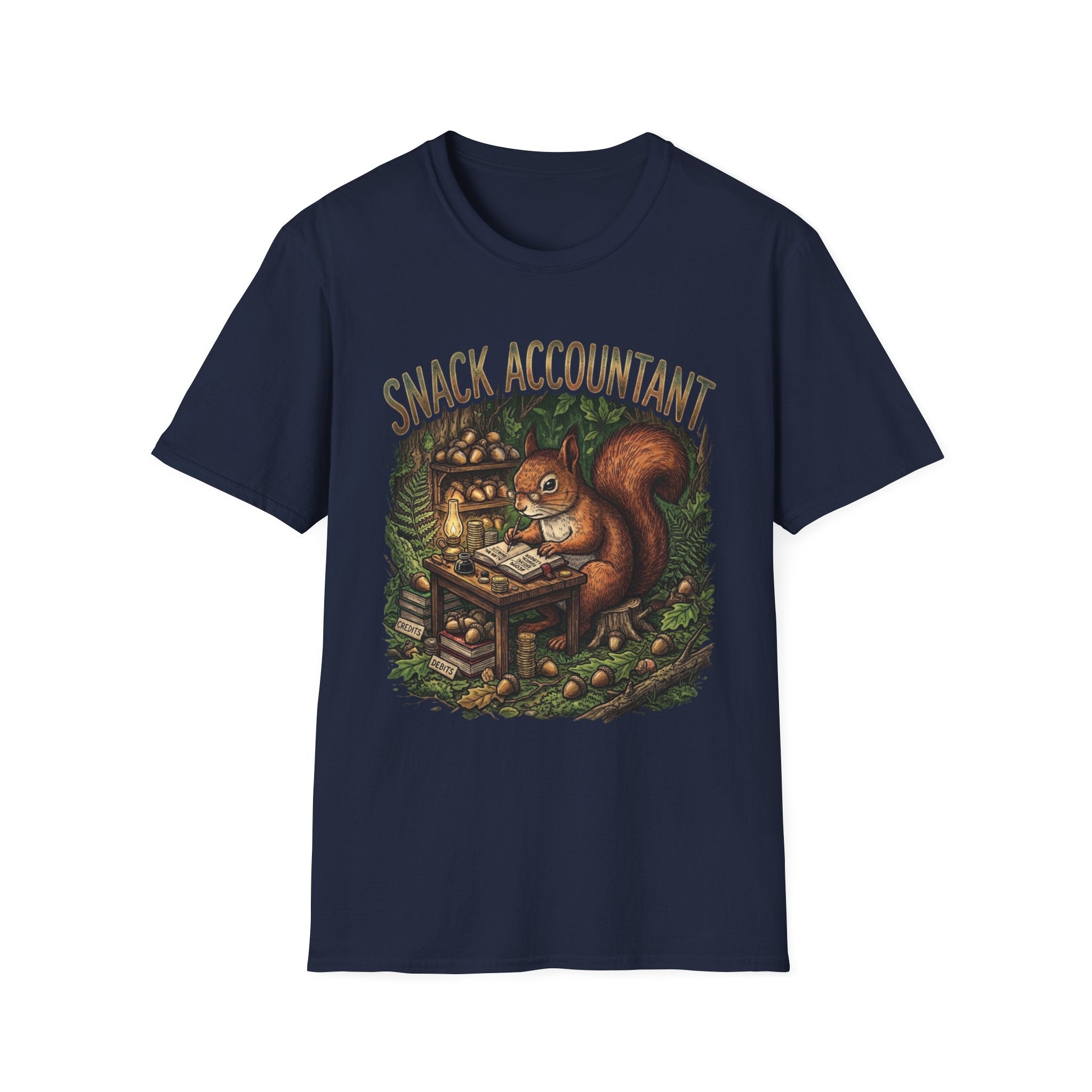 Snack Accountant Squirrel T- +Adult Size