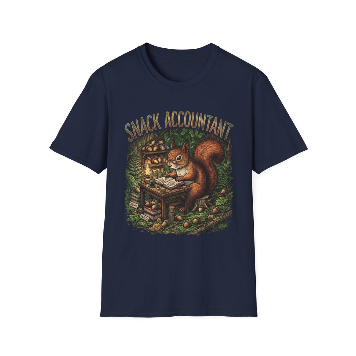 Snack Accountant Squirrel T- +Adult Size