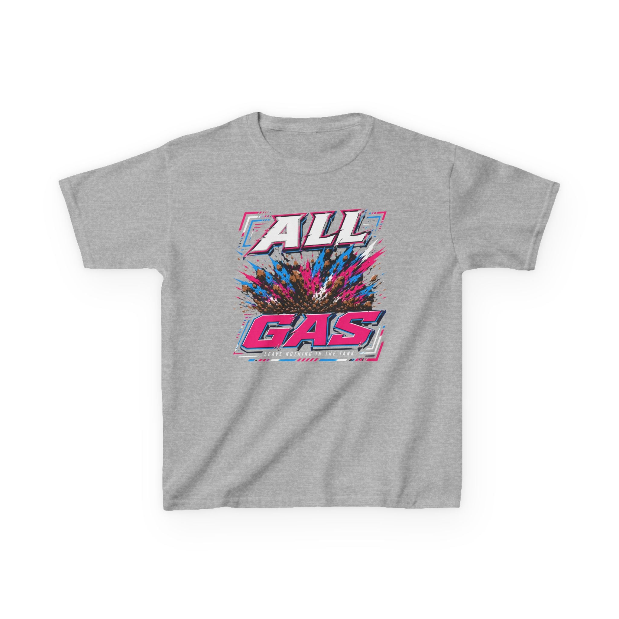"All Gas"  Neon Baseball Graphic Shirt