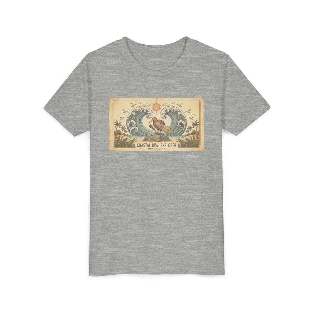 Youth Tee — Coastal Wave Explorer Graphic (Kids Surf Ocean T-Shirt)