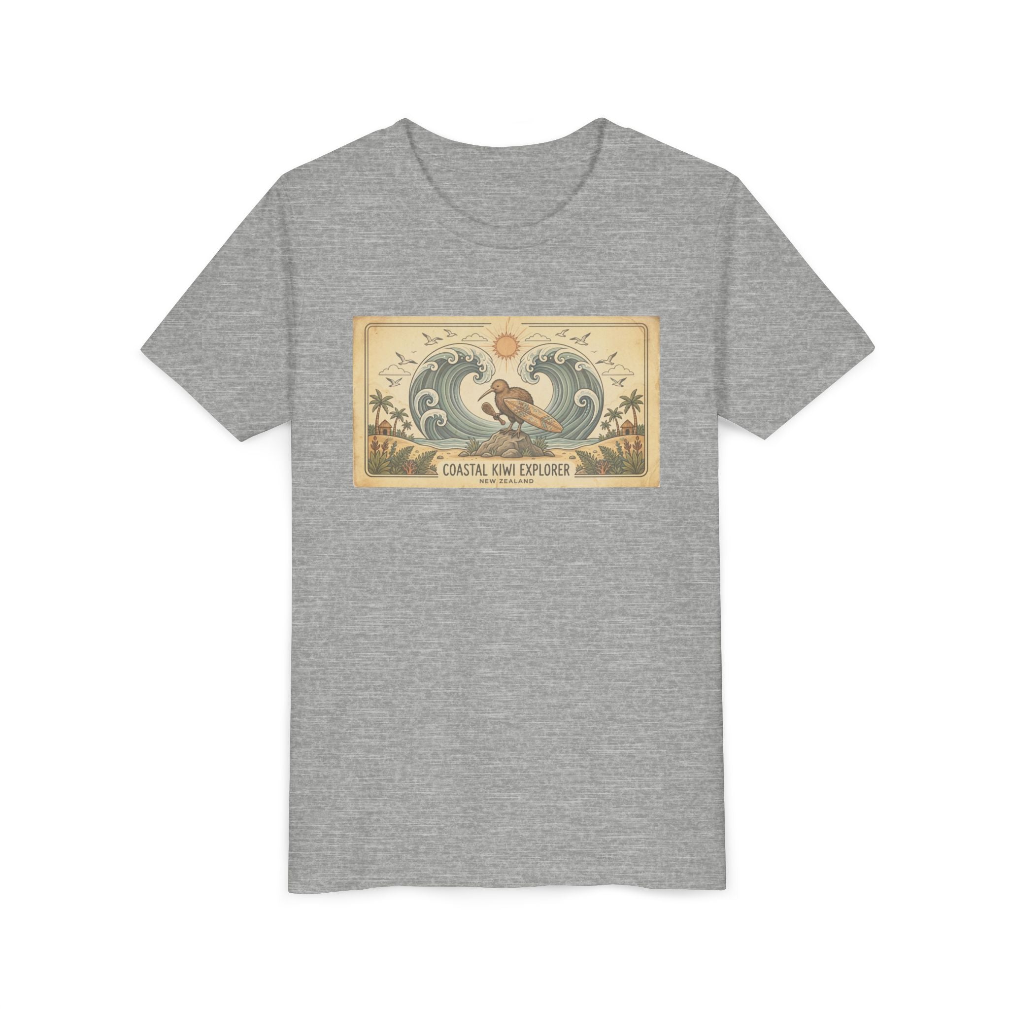 Youth Tee — Coastal Wave Explorer Graphic (Kids Surf Ocean T-Shirt)