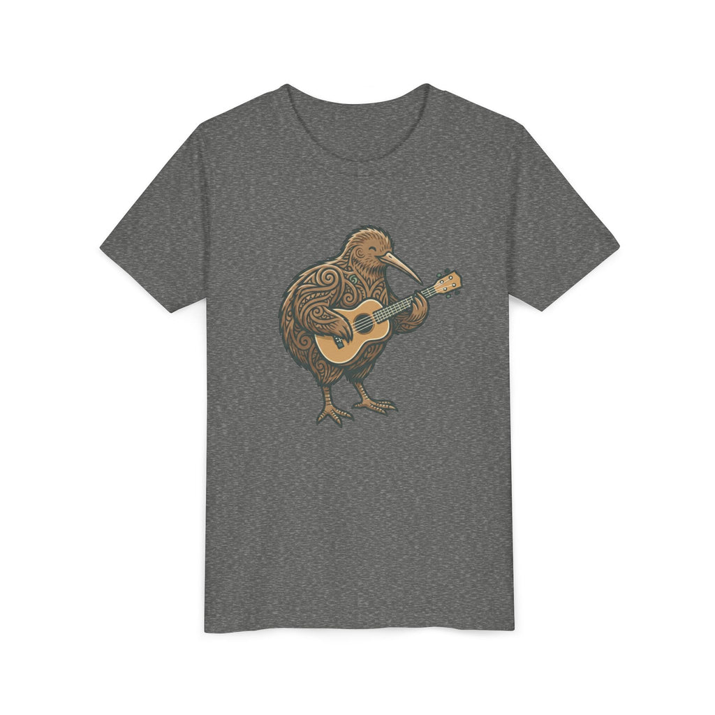 Kiwi Bird Guitar Youth Tee — Cute Musical Kiwi Kids T‑Shirt