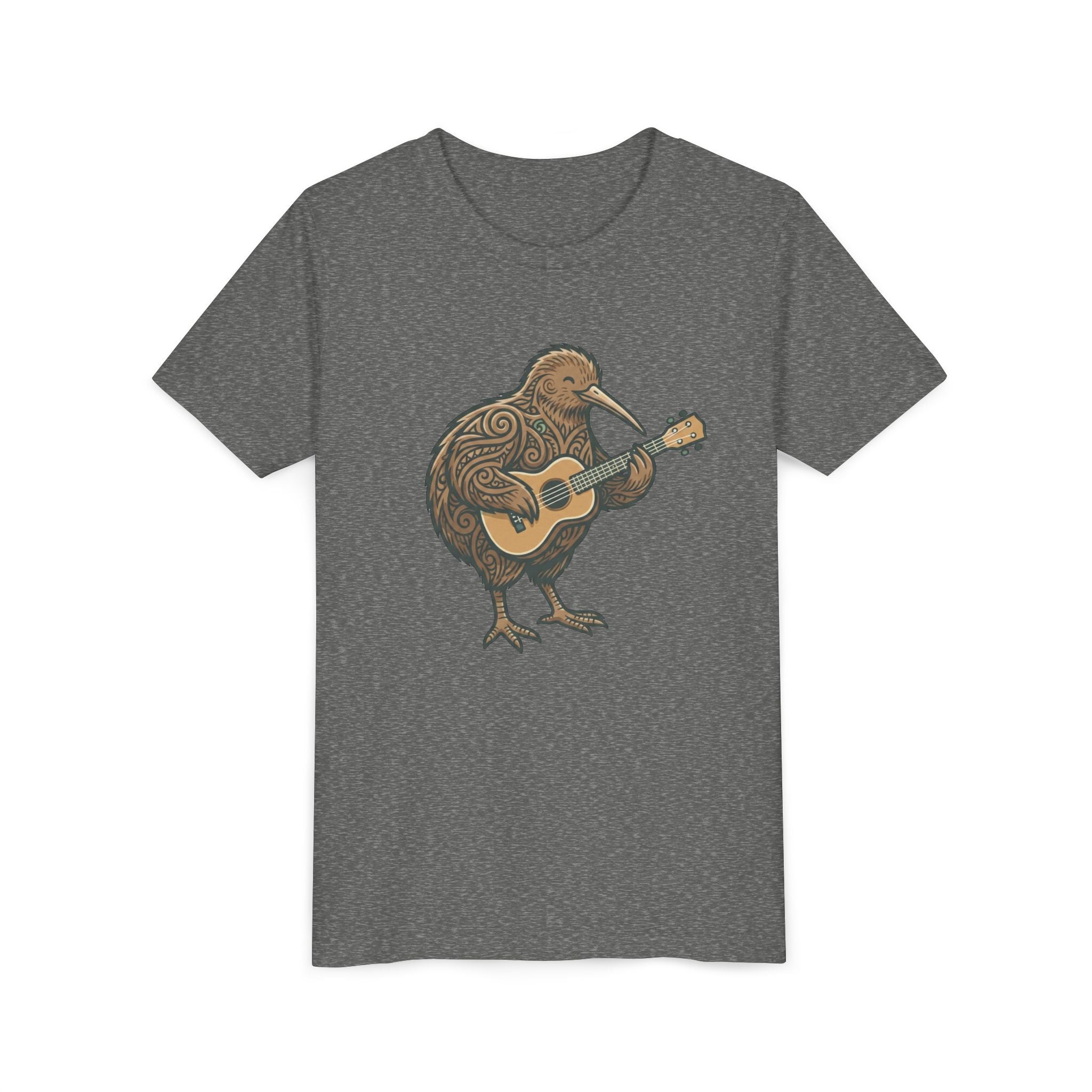 Kiwi Bird Guitar Youth Tee — Cute Musical Kiwi Kids T‑Shirt