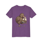 Youth T‑Shirt — Cute Kiwi Bird Holding Toy Sailboat Kids Tee