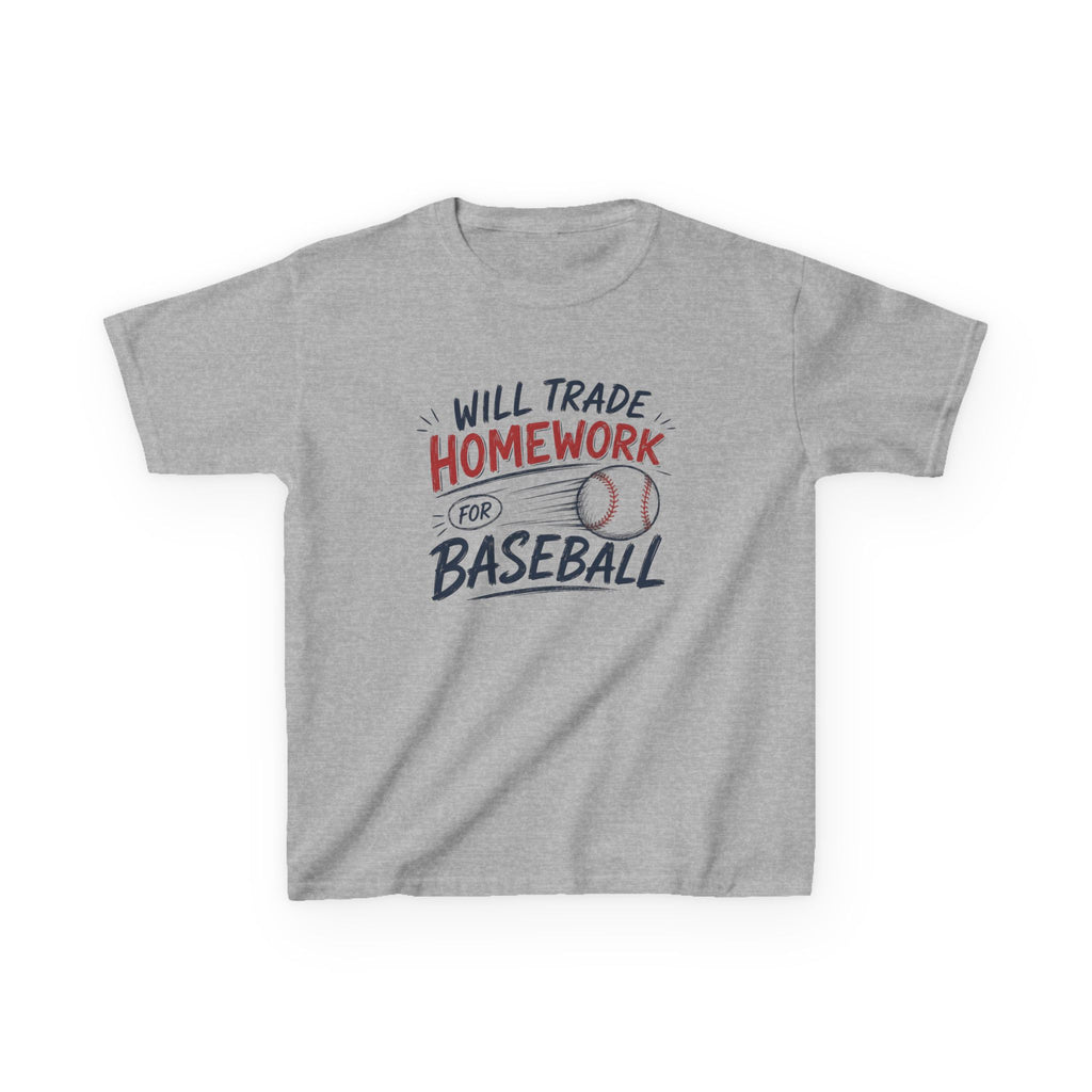 "Will Trade Homework for Baseball" Graphic Shirt