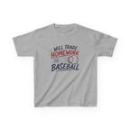 "Will Trade Homework for Baseball" Graphic Shirt