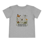 "Beautiful in Every Detail" Floral Butterfly Toddler Garden Tee