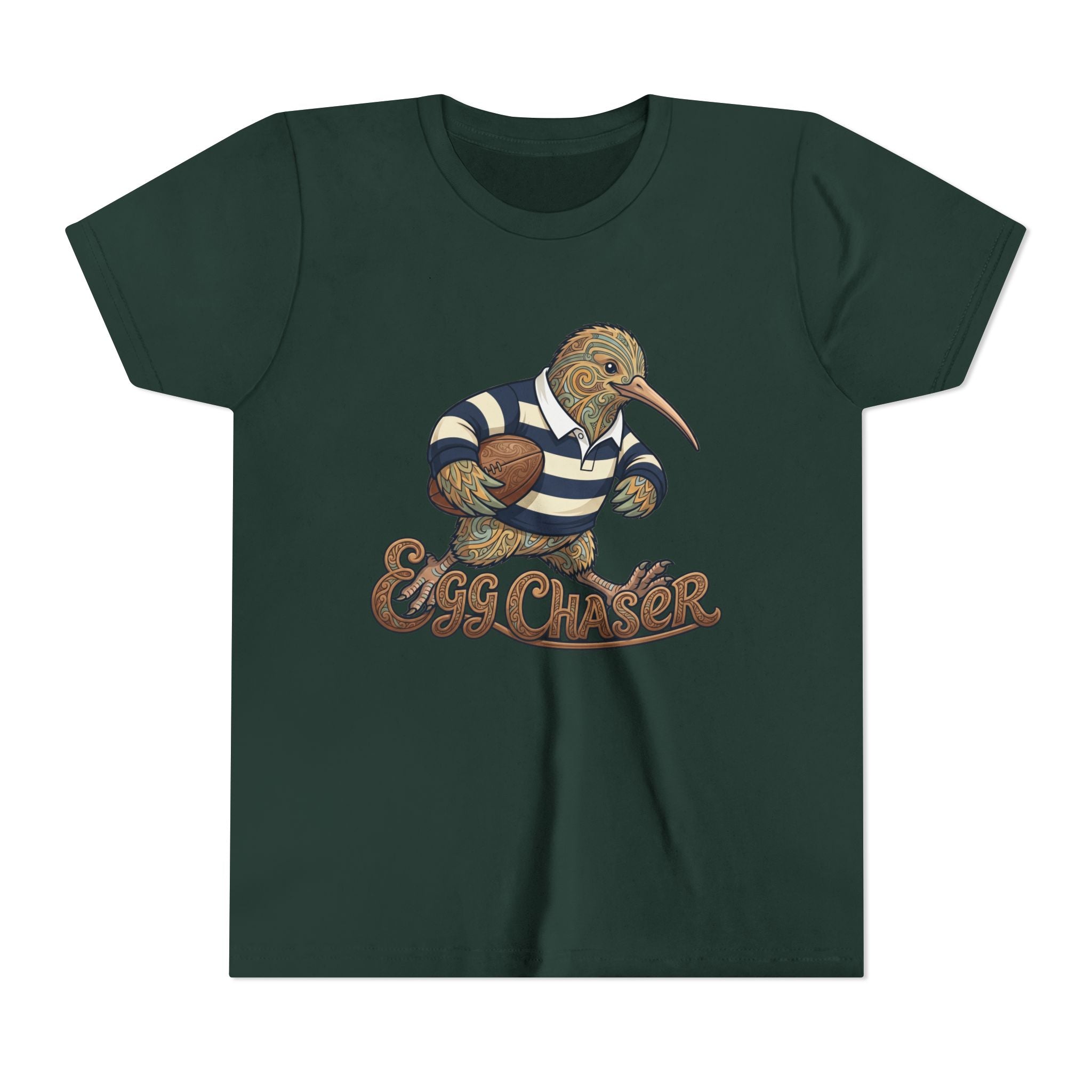Kiwi Rugby Youth Tee — 'Egg Chaser' Vintage Sports Kids Shirt