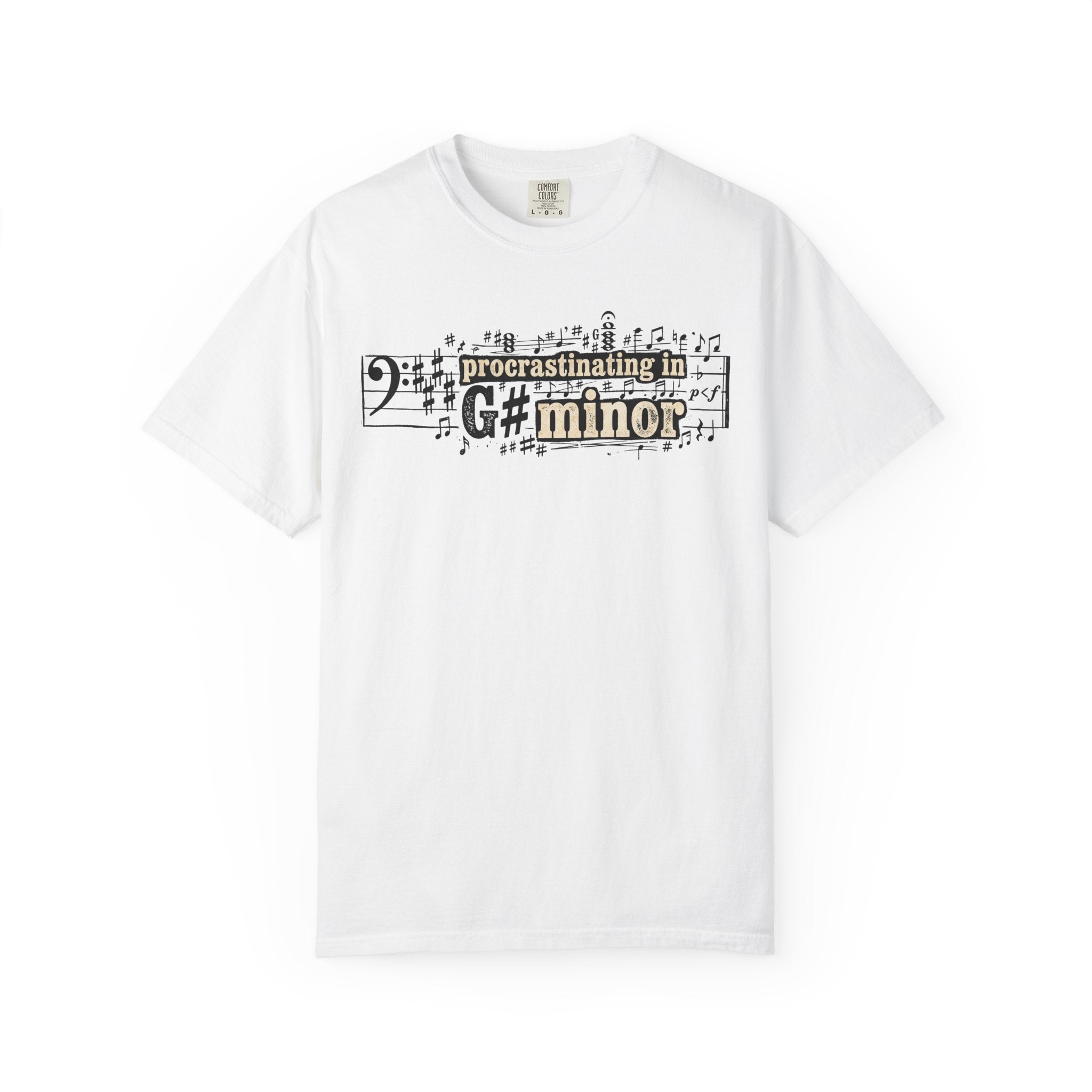 Procrastinating in G# Minor - Funny Cello & Bass Clef T-Shirt
