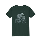 Kids Kiwi Bird Bicycle T‑Shirt – Cute Animal Cycling Graphic Tee for Children