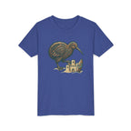 Youth Tee — Kiwi Bird & Sandcastle Kids T‑Shirt (Cute Beach Animal Design)