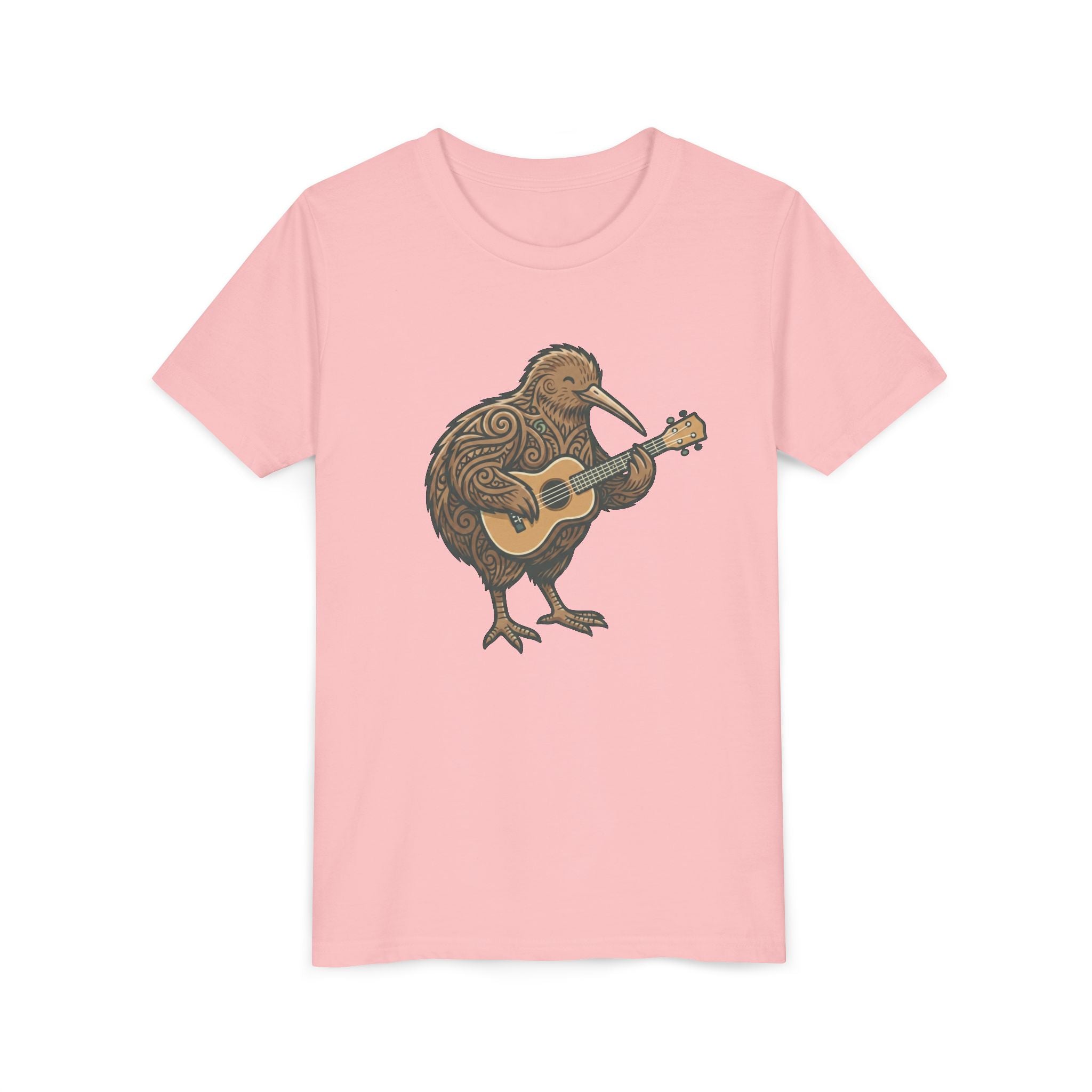 Kiwi Bird Guitar Youth Tee — Cute Musical Kiwi Kids T‑Shirt