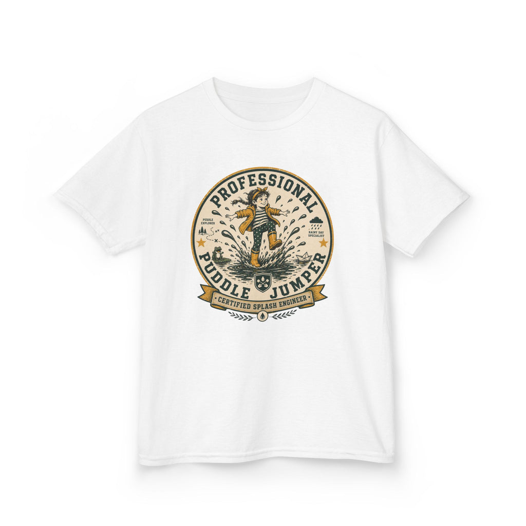 "Professional Puddle Jumper" Girls Rainy Day Tee