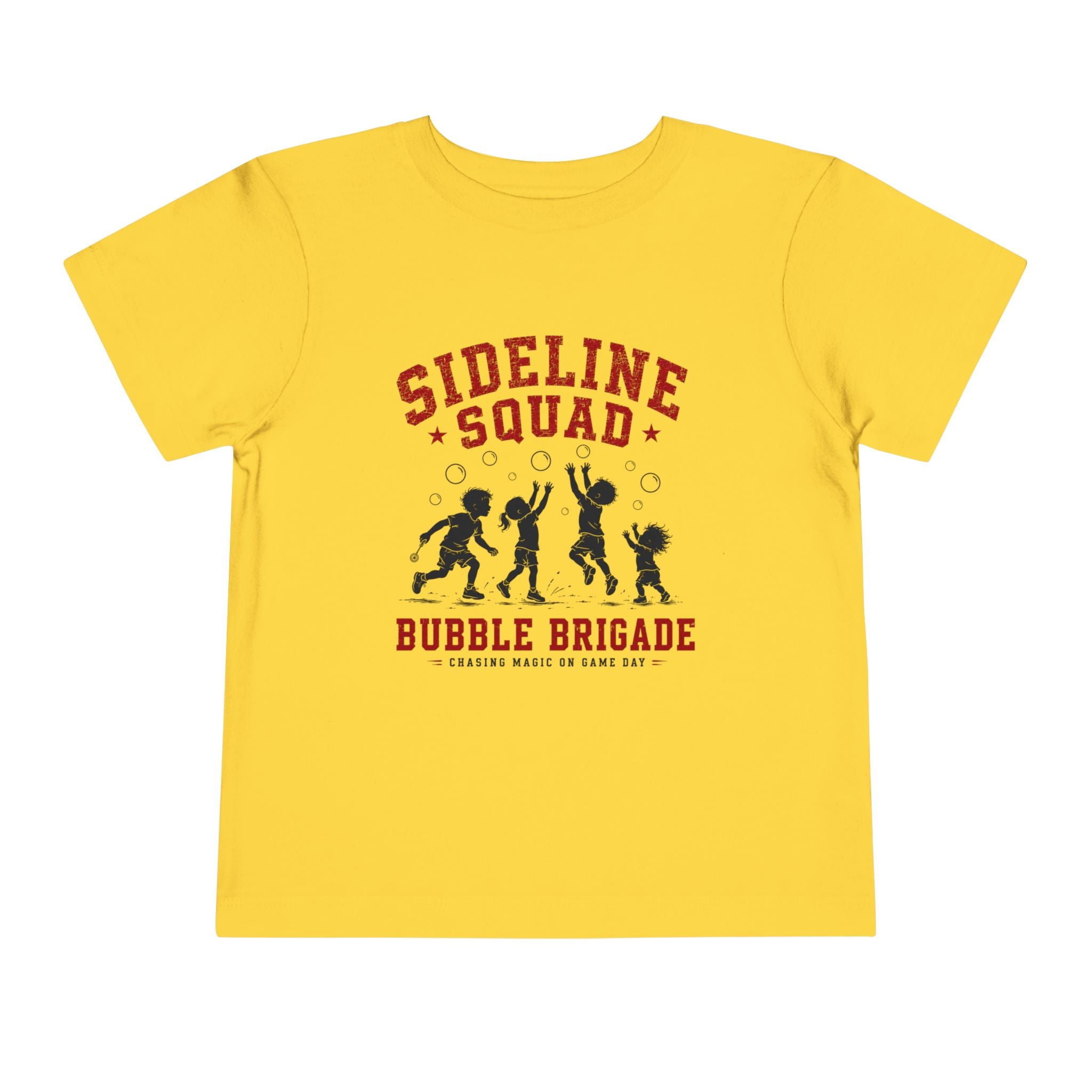 "Sideline Squad Bubble Brigade" Toddler Sports T‑Shirt