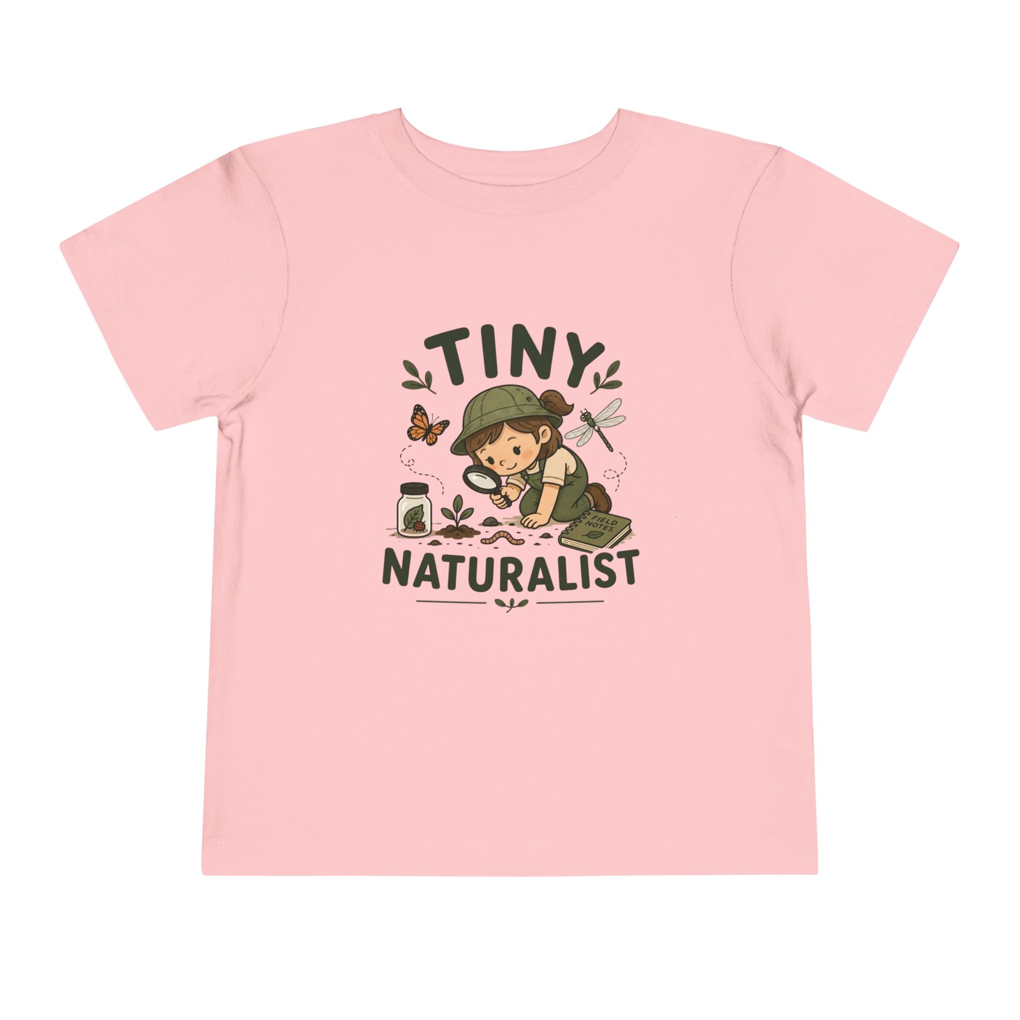 "Tiny Naturalist" Cute Girl Explorer Kids Shirt