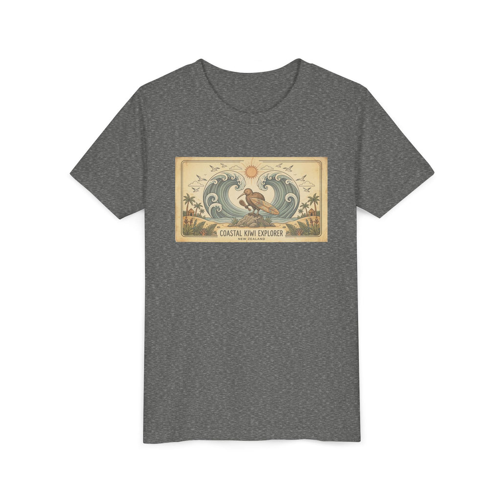 Youth Tee — Coastal Wave Explorer Graphic (Kids Surf Ocean T-Shirt)