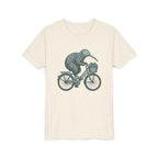 Kids Kiwi Bird Bicycle T‑Shirt – Cute Animal Cycling Graphic Tee for Children