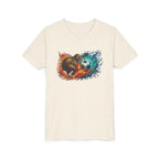 Youth Soccer Kiwi T‑Shirt — Fire & Water Soccer Ball Graphic Tee