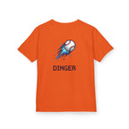 "Dinger" Pixel Art Baseball T-Shirt – Retro Gamer Baseball Tee