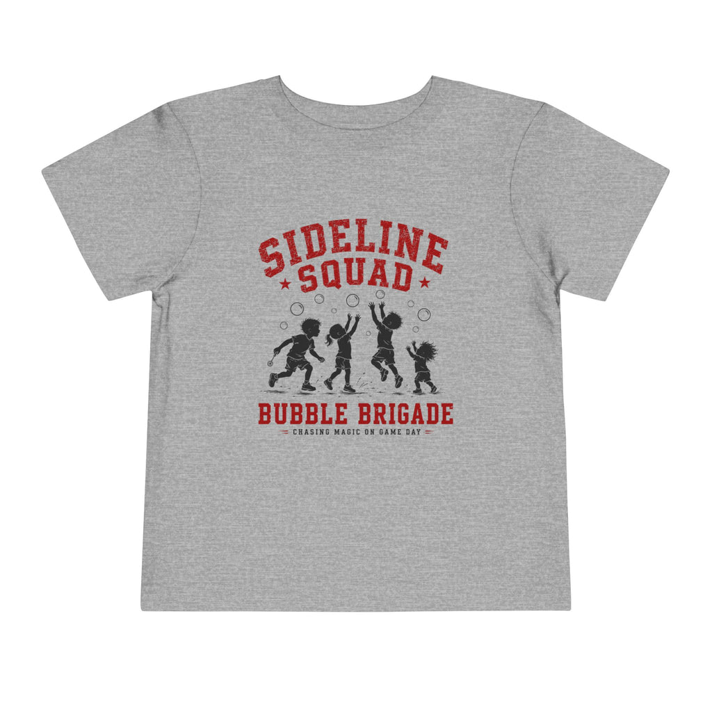 "Sideline Squad Bubble Brigade" Toddler Sports T‑Shirt