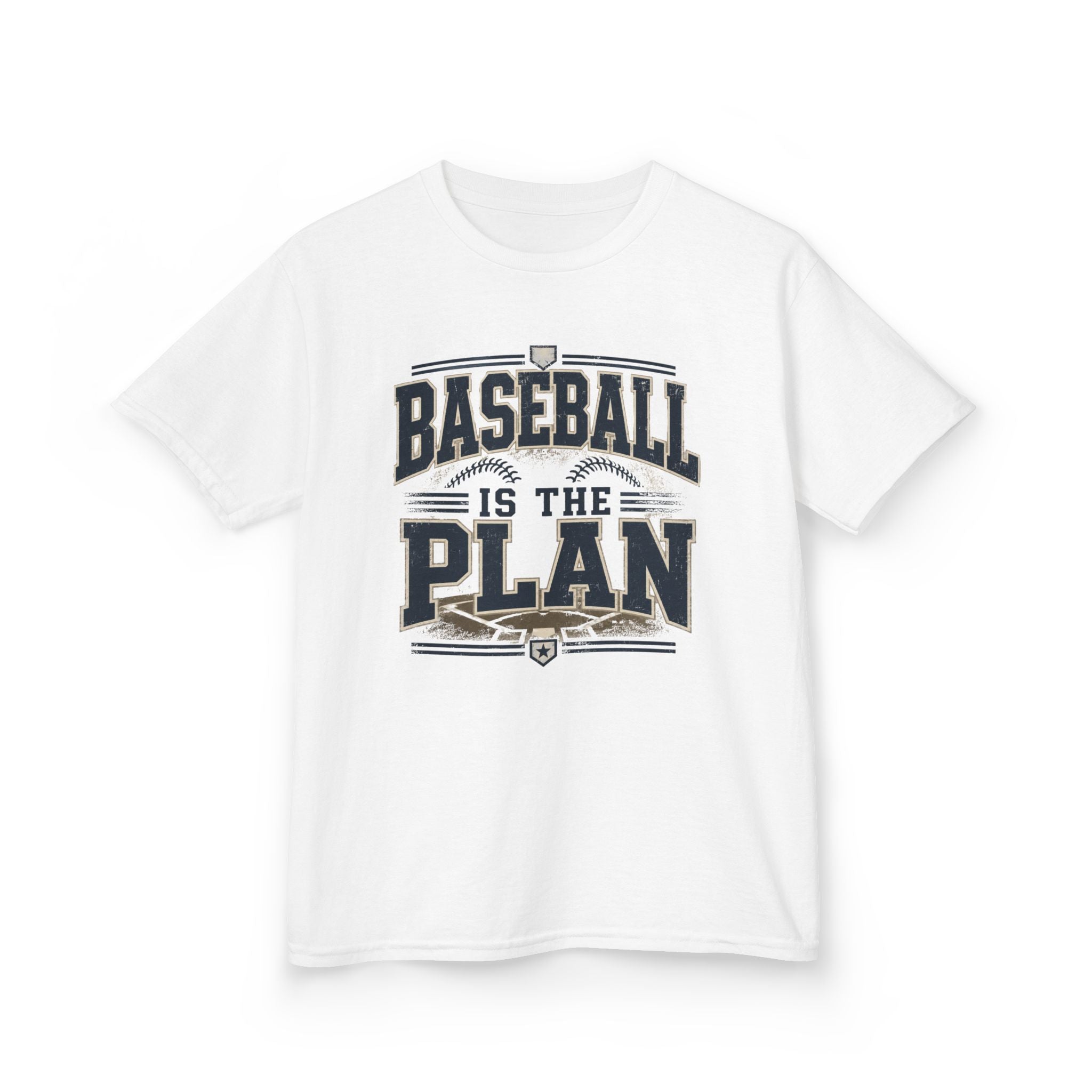 Baseball Is The Plan Kids T‑Shirt — Youth Baseball Graphic Tee