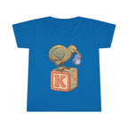 Toddler T-Shirt — Kiwi Bird on Block "K" Cute Baby Animal Tee