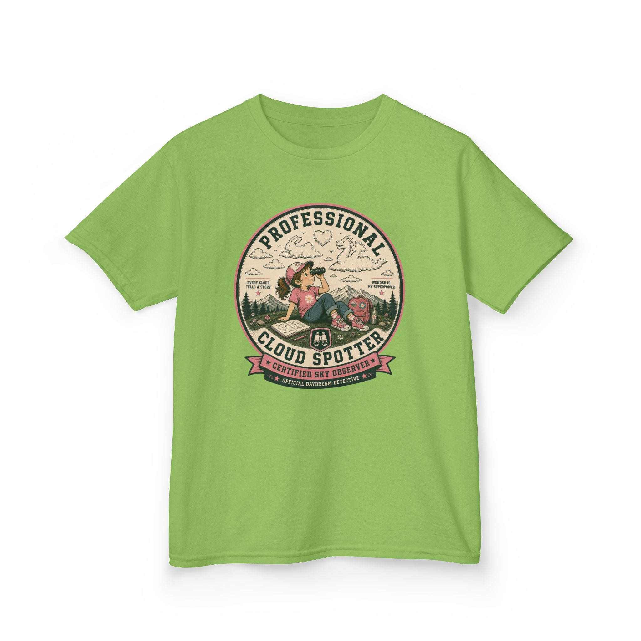 'Professional Cloud Spotter' Girl Explorer Tee