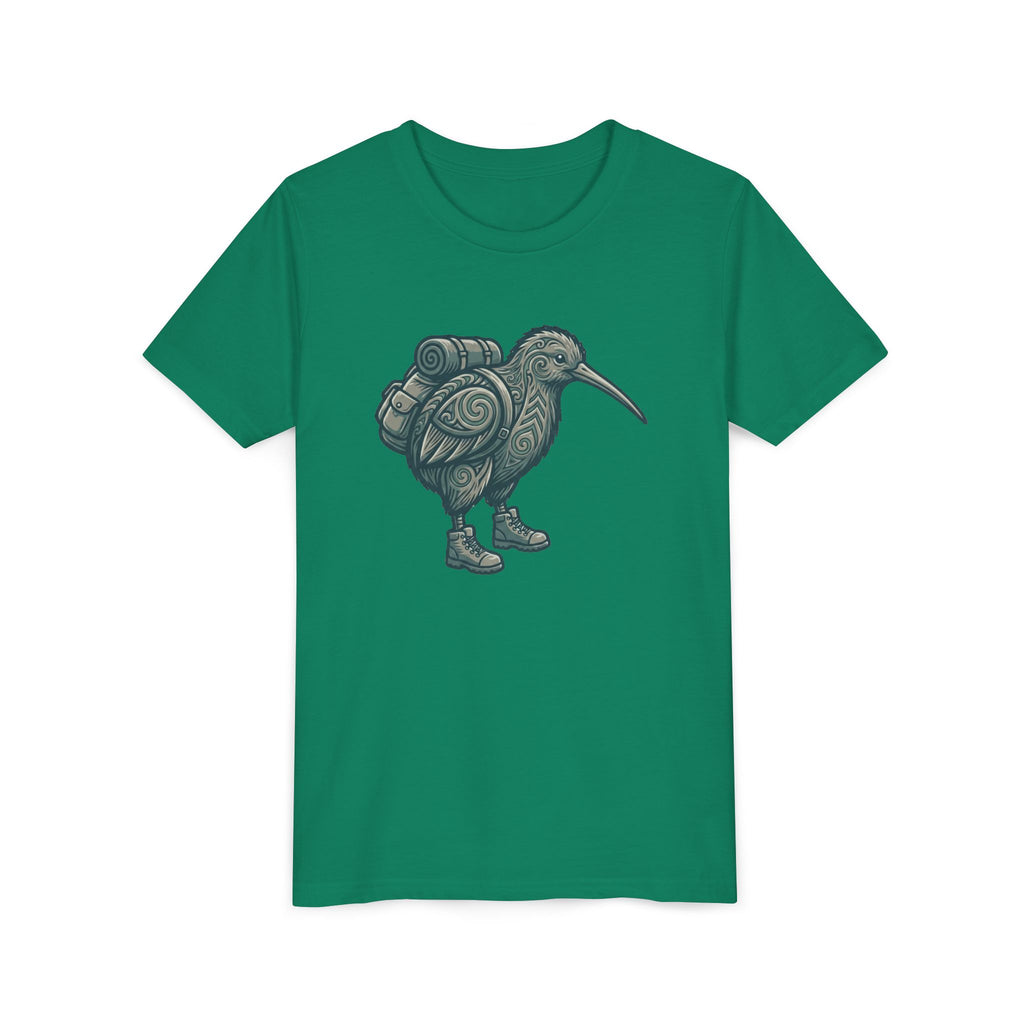 Kiwi Hiker Youth Tee — Adventure Kids Graphic T-Shirt