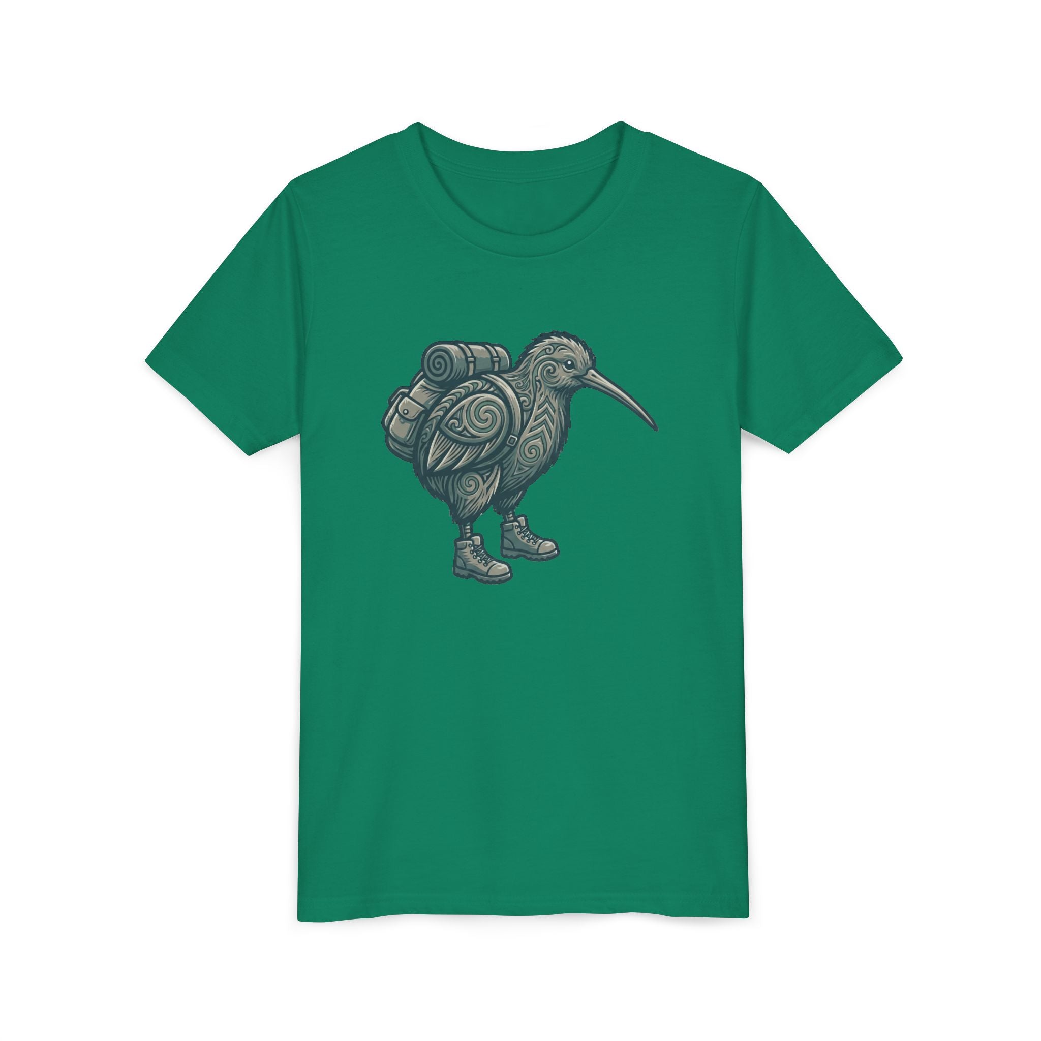 Kiwi Hiker Youth Tee — Adventure Kids Graphic T-Shirt