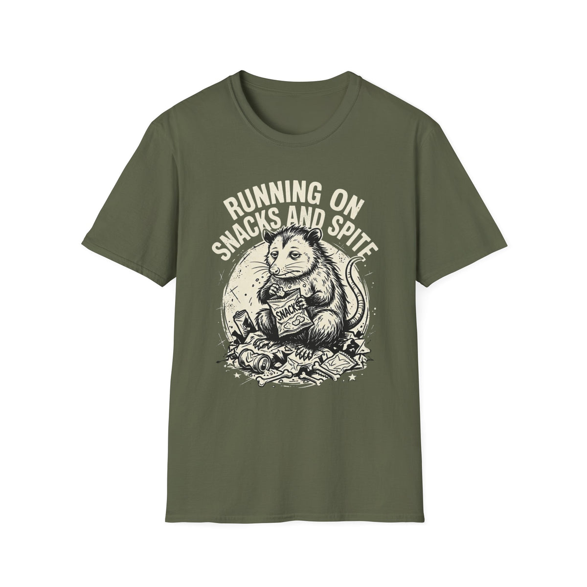 Running on Snacks and Spite Opossum T +Adult Size