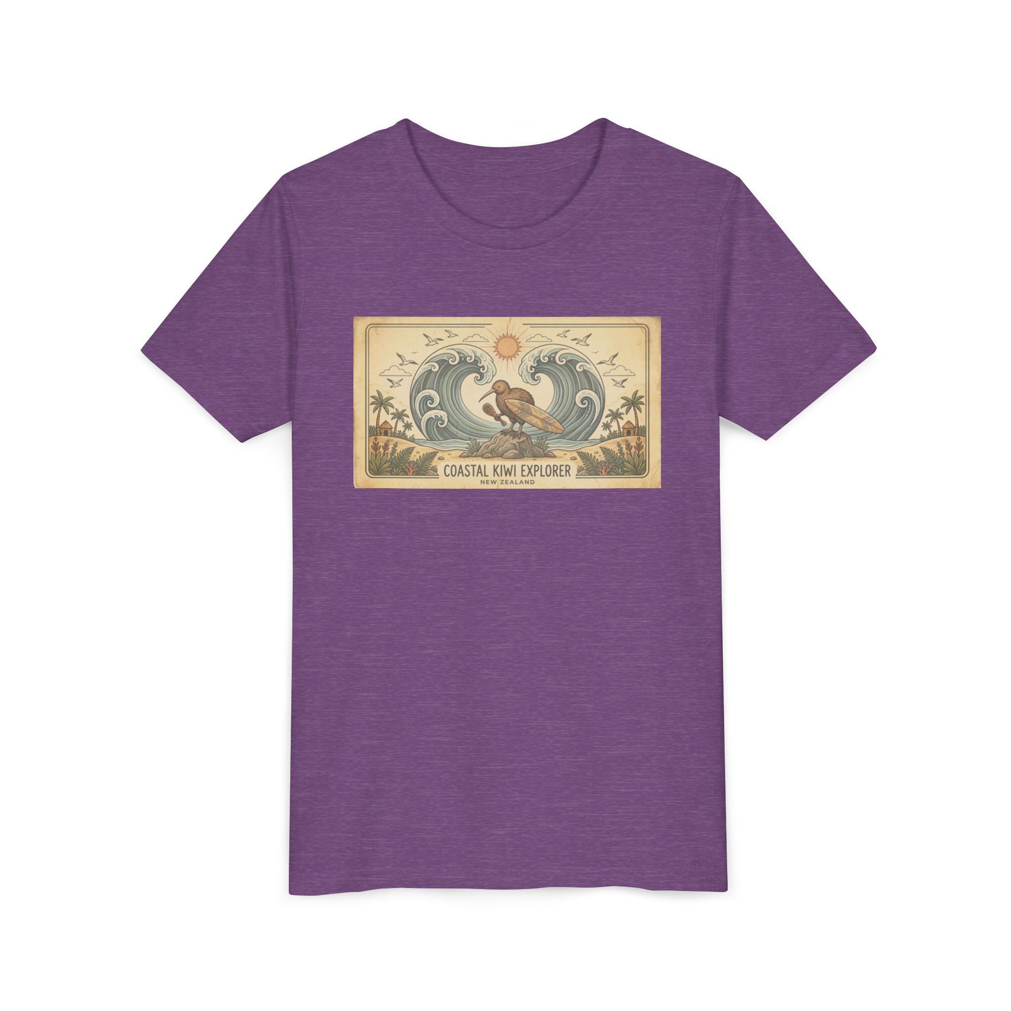 Youth Tee — Coastal Wave Explorer Graphic (Kids Surf Ocean T-Shirt)