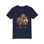 Youth T‑Shirt — Cute Kiwi Bird Holding Toy Sailboat Kids Tee