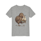 Youth T‑Shirt — Cute Kiwi Bird Holding Toy Sailboat Kids Tee