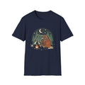 Camping Kiwi T-Shirt — Cute Kiwi Bird by Campfire Night Sky Tee + Adult Size
