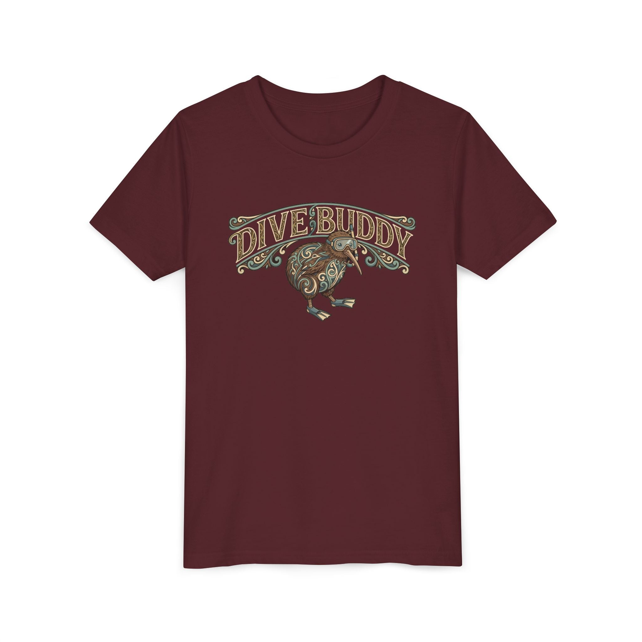 Youth Tee - "Dive Buddy" Kiwi Bird Graphic Kids T-Shirt
