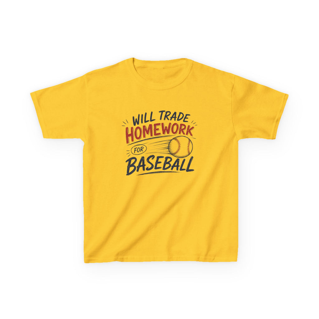 "Will Trade Homework for Baseball" Graphic Shirt