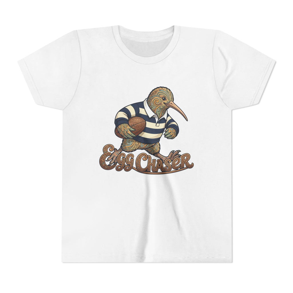 Kiwi Rugby Youth Tee — 'Egg Chaser' Vintage Sports Kids Shirt