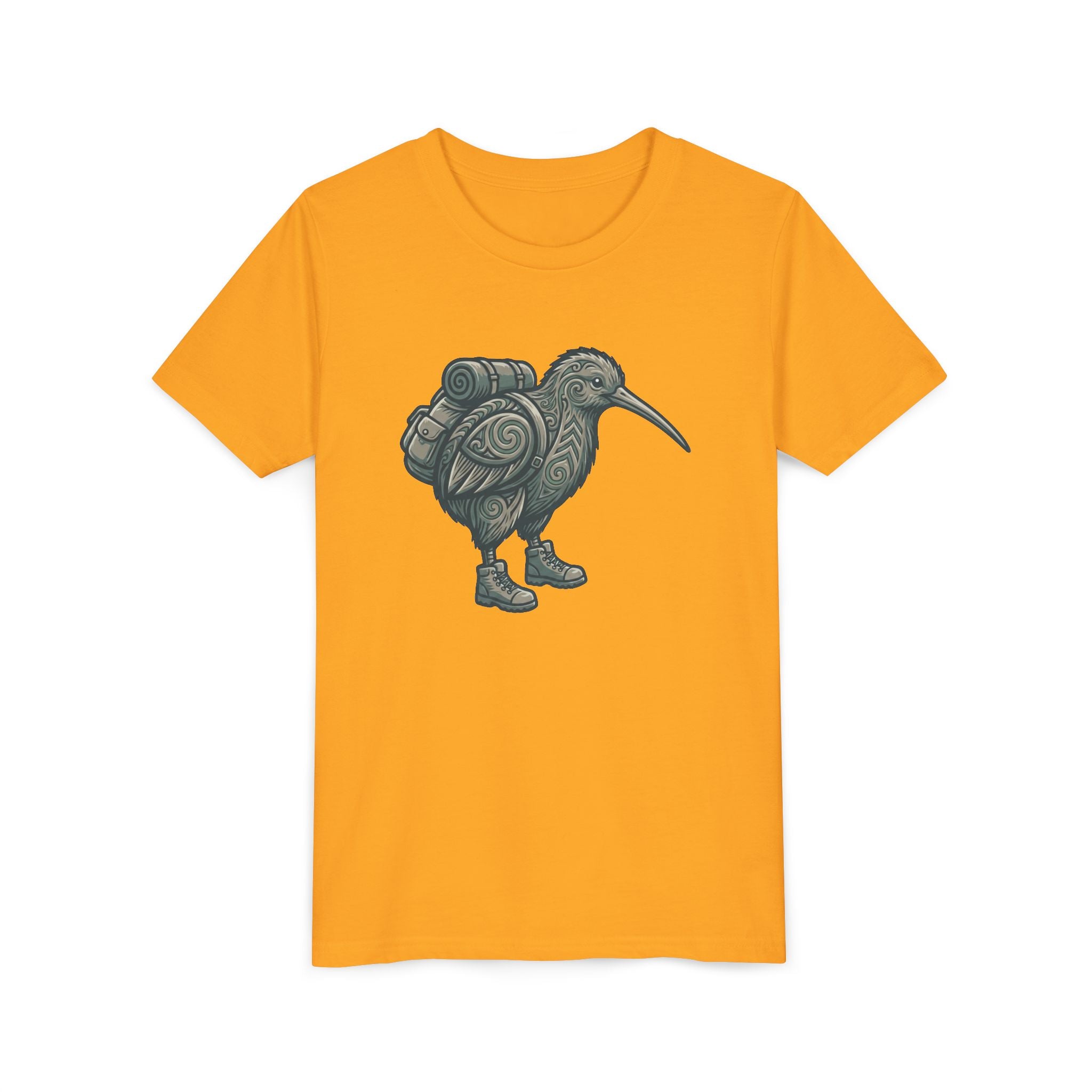 Kiwi Hiker Youth Tee — Adventure Kids Graphic T-Shirt