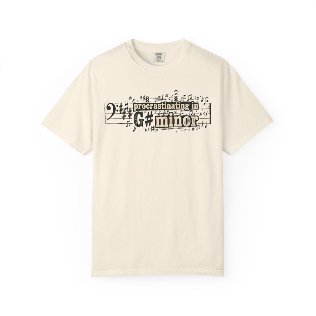 Procrastinating in G# Minor - Funny Cello & Bass Clef T-Shirt