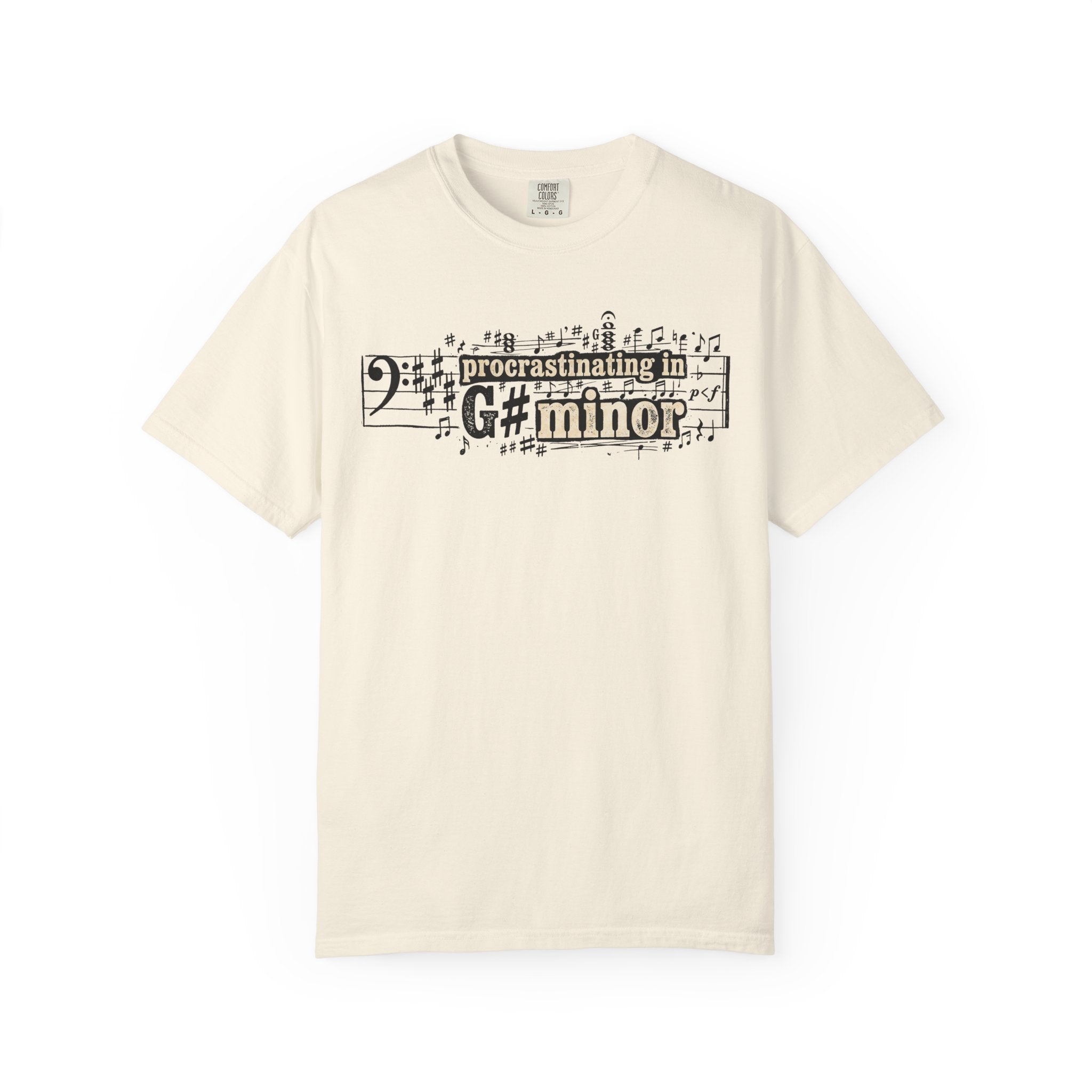 Procrastinating in G# Minor - Funny Cello & Bass Clef T-Shirt